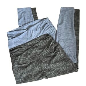 Women's Heather Blue and Black Cross Waist Leggings by Ododos (2 pack) C210